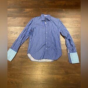Paul Smith Men's Blue Striped Button-Down Shirt